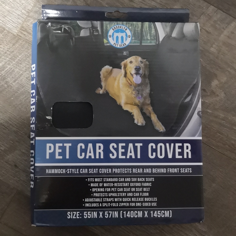 Pet car seat cover, hammock style
